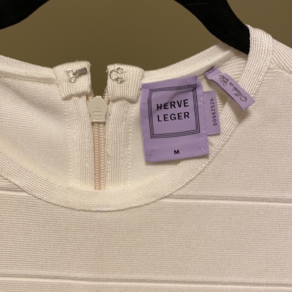 COPY - Cream Herve Leger mini dress - Picture 2 of 4